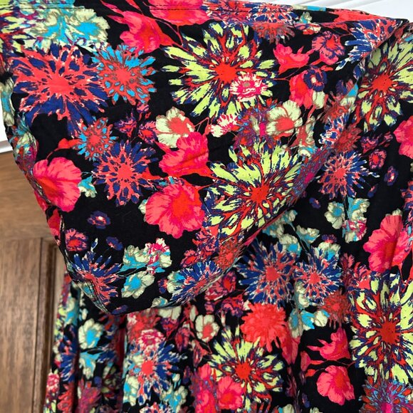 Calvin Klein Performance Cropped Hoodie‎ XL Floral Print Cotton Modal Blend - Picture 4 of 6